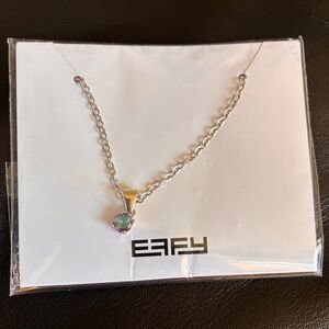 NWT EFFY Silver Necklace with Multicolor Pendant